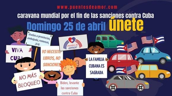 Realizarán nueva caravana mundial contra el bloqueo este fin de semana Realizarán nueva caravana mundial contra el bloqueo este fin de semana