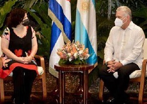 Recibió Díaz-Canel a la ministra de Salud de Argentina Recibió Díaz-Canel a la ministra de Salud de Argentina