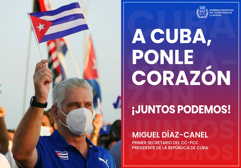 Presidente cubano destaca la unidad del pueblo y la Revolución