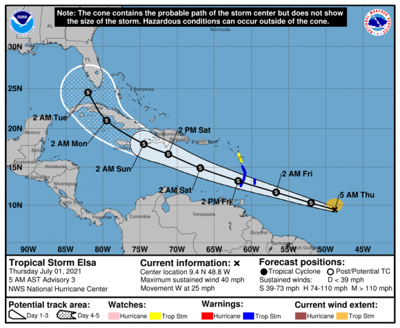 Se forma la tormenta tropical Elsa Se forma la tormenta tropical Elsa