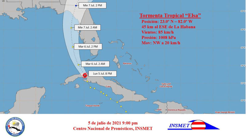 Tormenta Tropical Elsa atraviesa a Cuba Tormenta Tropical Elsa atraviesa a Cuba