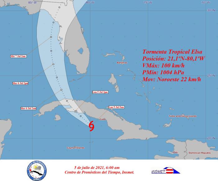 Tormenta tropical Elsa avanzará tierra adentro en Cuba por Matanzas Tormenta tropical Elsa avanzará tierra adentro en Cuba por Matanzas