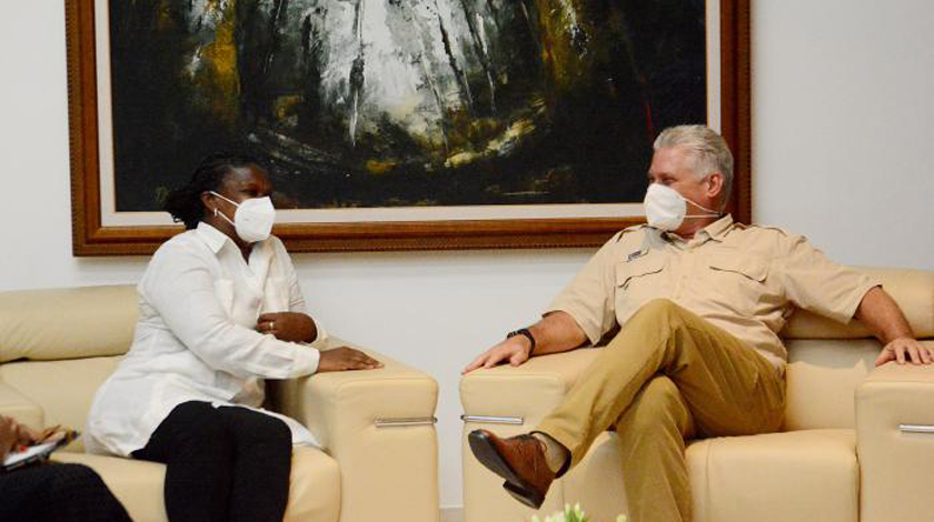 Recibe Díaz-Canel a directora ejecutiva de Pastores por la Paz Recibe Díaz-Canel a directora ejecutiva de Pastores por la Paz