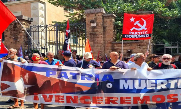 Amigos de la solidaridad marchan en Italia en saludo al Día de la Rebeldía Nacional en Cuba Amigos de la solidaridad marchan en Italia en saludo al Día de la Rebeldía Nacional en Cuba