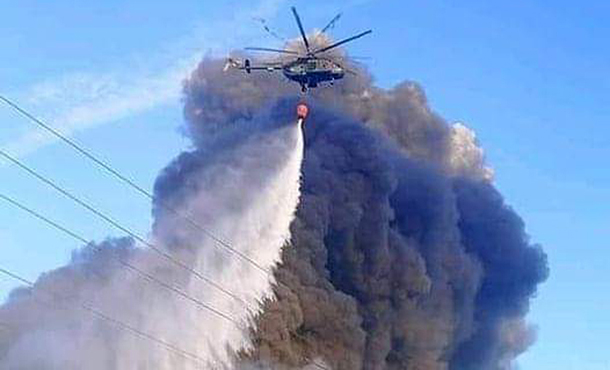 Resalta Díaz-Canel actuación de pilotos de las FAR en siniestro en base de supertanqueros de Matanzas