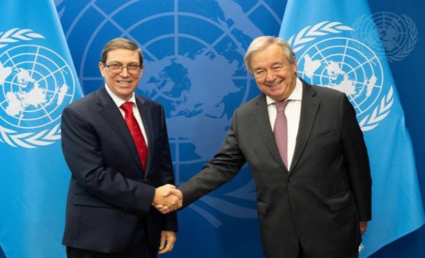 Canciller cubano sostiene encuentro con secretario general de la ONU Canciller cubano sostiene encuentro con secretario general de la ONU