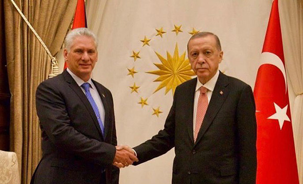 Recibe presidente turco a Díaz-Canel para conversaciones oficiales