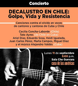 Hoy Concierto a Chile y Allende en la Casa de las Américas Hoy Concierto a Chile y Allende en la Casa de las Américas