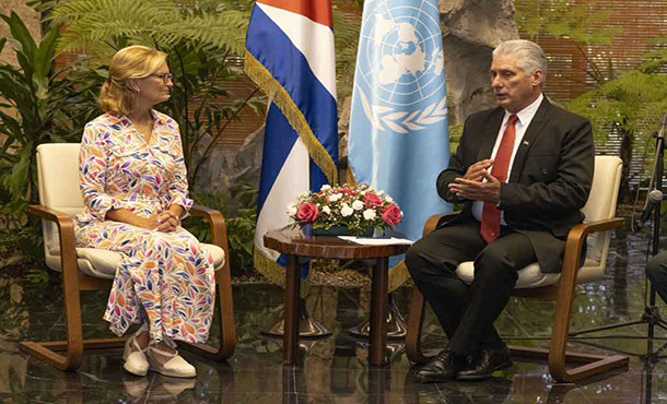 Presidente de Cuba sostiene reunión con secretaria de la UIT Presidente de Cuba sostiene reunión con secretaria de la UIT