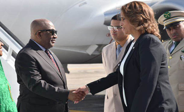 Arriba a La Habana presidente de la Unión de las Comoras