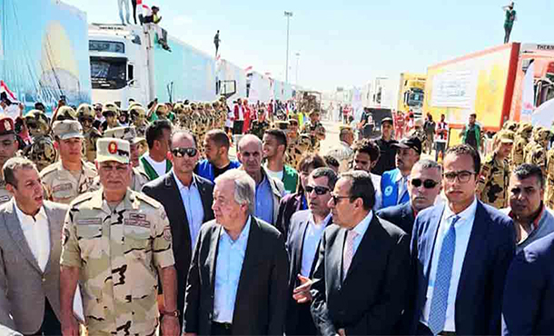 Guterres urge desde Rafah a apoyo masivo y humanitario para Gaza Guterres urge desde Rafah a apoyo masivo y humanitario para Gaza