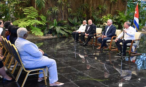 Presidente de Cuba sostuvo encuentro con directivos de ONU turismo Presidente de Cuba sostuvo encuentro con directivos de ONU turismo