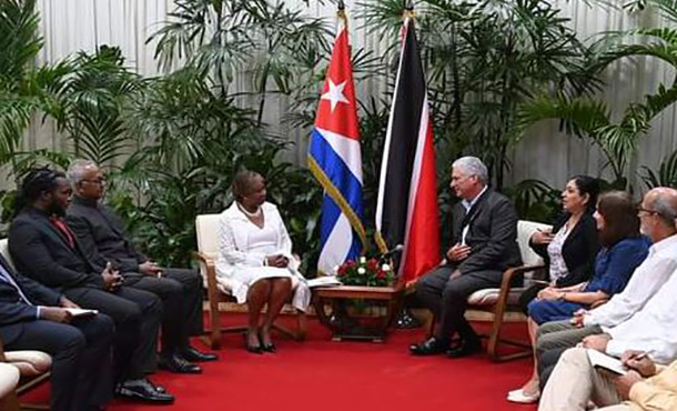 Recibió Díaz-Canel a la presidenta de la Cámara de Representantes de Trinidad y Tobago Recibió Díaz-Canel a la presidenta de la Cámara de Representantes de Trinidad y Tobago