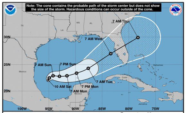 Se forma nueva depresión tropical y apunta hacia Florida como fuerte huracán Se forma nueva depresión tropical y apunta hacia Florida como fuerte huracán