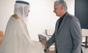 Presidente cubano se reúne con embajador de Arabia Saudita Presidente cubano se reúne con embajador de Arabia Saudita