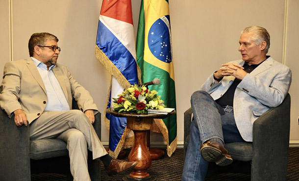 Díaz-Canel se reúne en Brasil con vicepresidente del Partido de los Trabajadores Díaz-Canel se reúne en Brasil con vicepresidente del Partido de los Trabajadores
