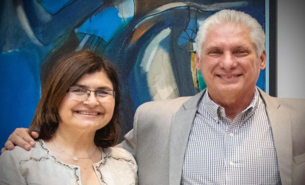 Presidente Díaz-Canel felicita a periodista libanesa