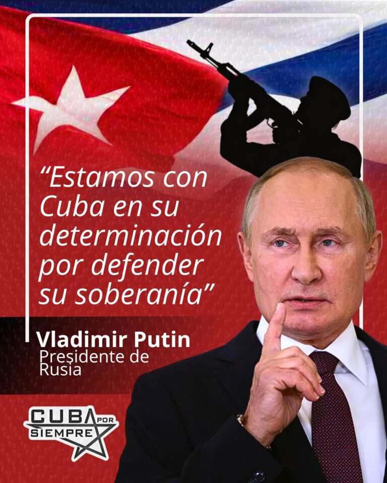 Presidente de Rusia reafirma su solidaridad con la nación cubana