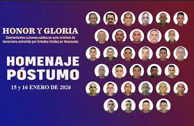 Venezuela declaró Héroes y Mártires de la nación a cubanos caídos